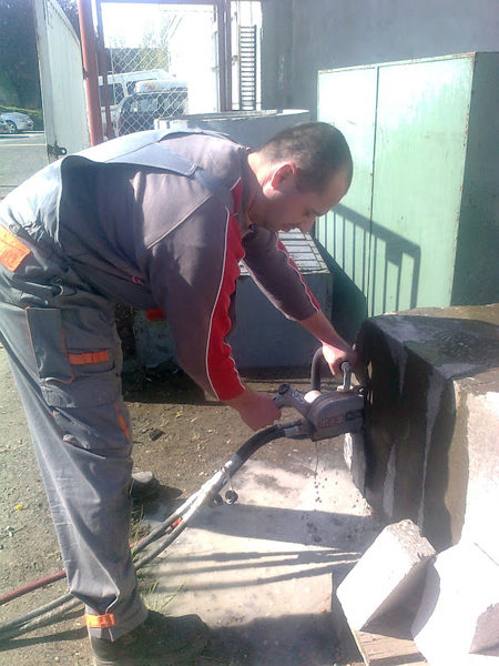 Kecskemét - Mercedes gyár, betonvésés 14