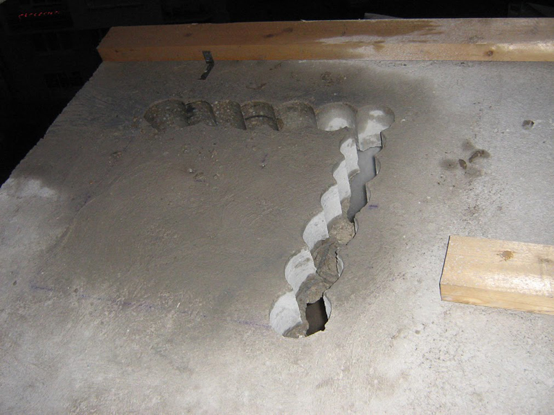 Medve utcai építkezésen betonfúrás, betonvágás 5