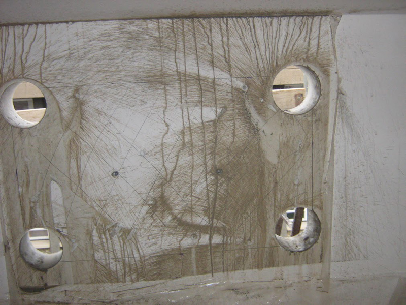 Medve utcai építkezésen betonfúrás, betonvágás 8